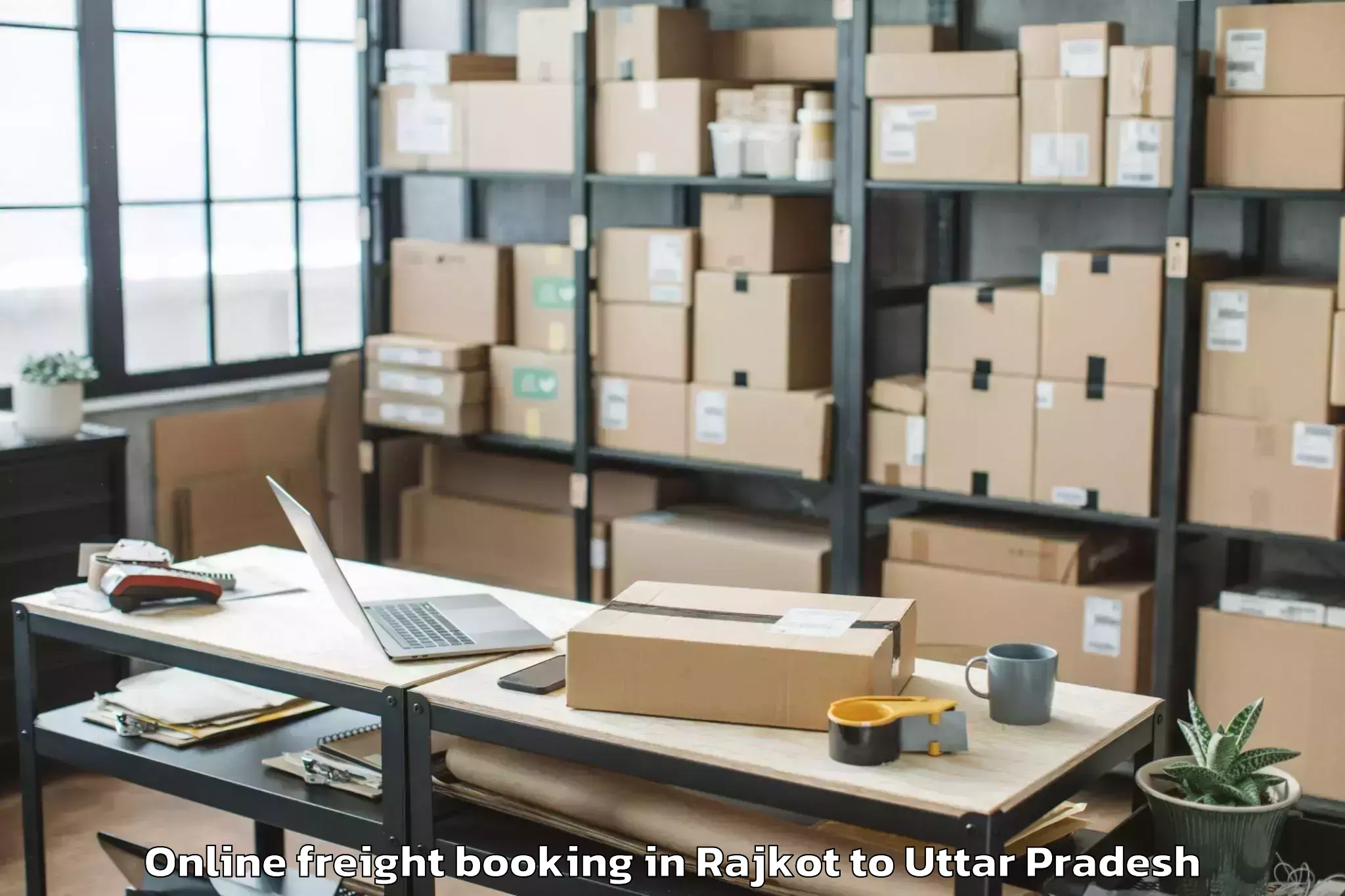 Hassle-Free Rajkot to Miranpur Katra Online Freight Booking